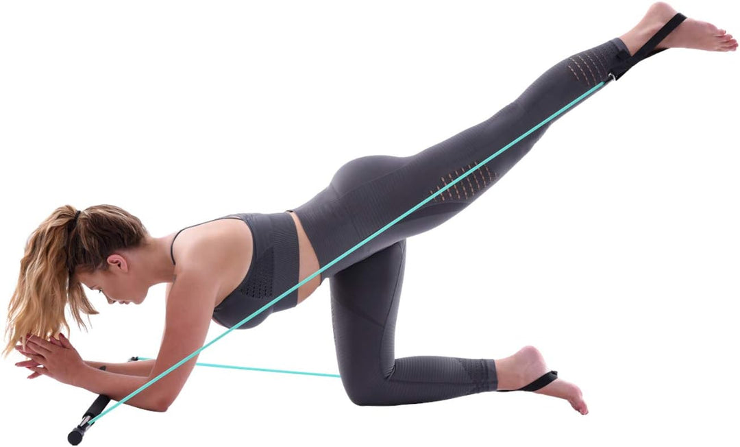 top vit Physio.Stick, Gymnastikstab mit Gummibänder zum Widerstandtraining mit Transporttasche 02: b