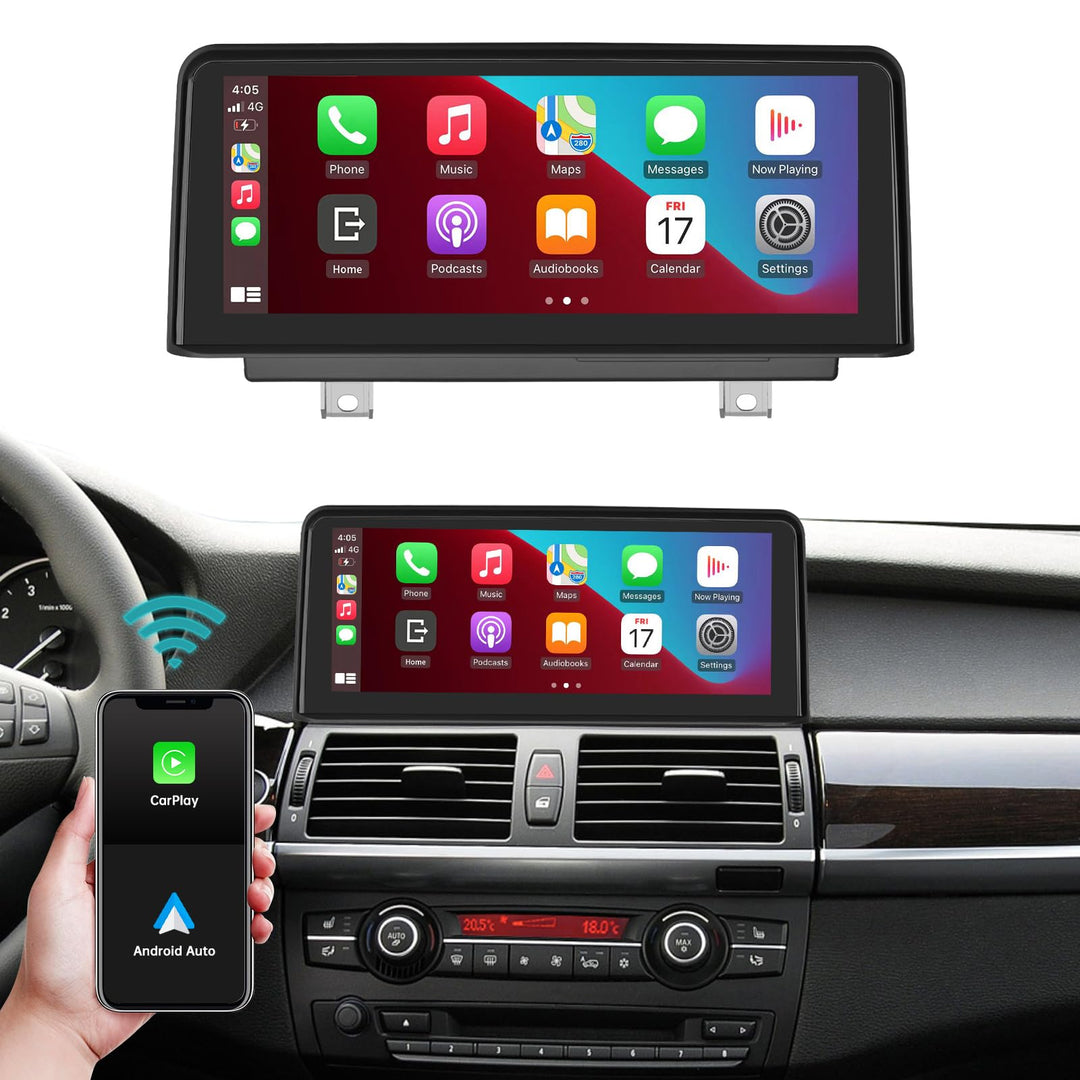10,25 Zoll Touchscreen-Autoradio für BMW X5/X6 E70 E71 2011–2013 mit CIC-System, unterstützt Apple C