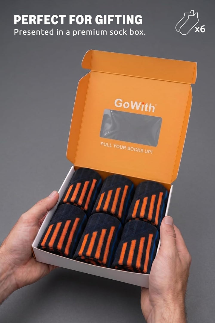 GoWith 6 Paar Sneaker Socken für Damen und Herren, Bambus (Viskose) Bunte Socken, Ohne Naht Sportsoc