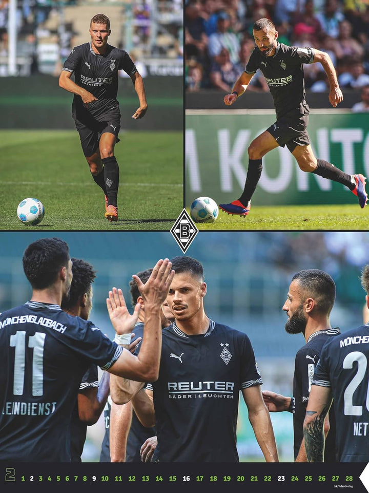 N NEUMANNVERLAGE - Borussia Mönchengladbach 2025 Posterkalender, 48x64cm, Fussball-Kalender mit Moti