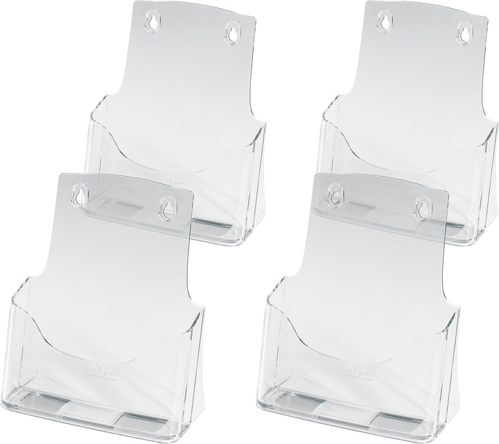 SIGEL LH112 Tisch-Prospekthalter DIN A5 aus hochwertigem Acryl, 4-er Pack - Prospektständer - Flyerh