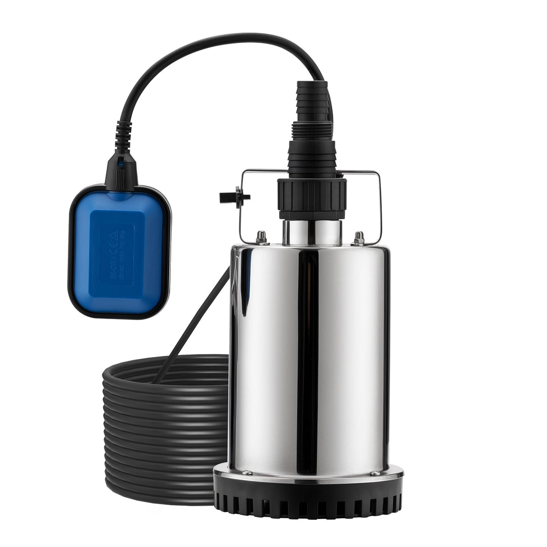 XPOtool Tauchpumpe bis 7500l/h, max. Förderhöhe 6,5m, Schmutzwasserpumpe 400W, Fremdkörper bis 5mm