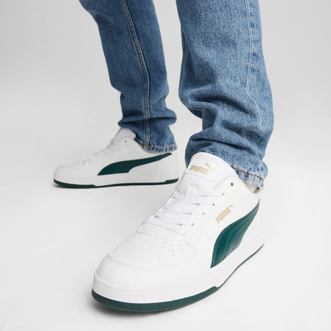PUMA Herren Caven 2.0 Sneaker 36 EU Puma White Dark Myrtle Puma Gold, 36 EU Puma White Dark Myrtle P