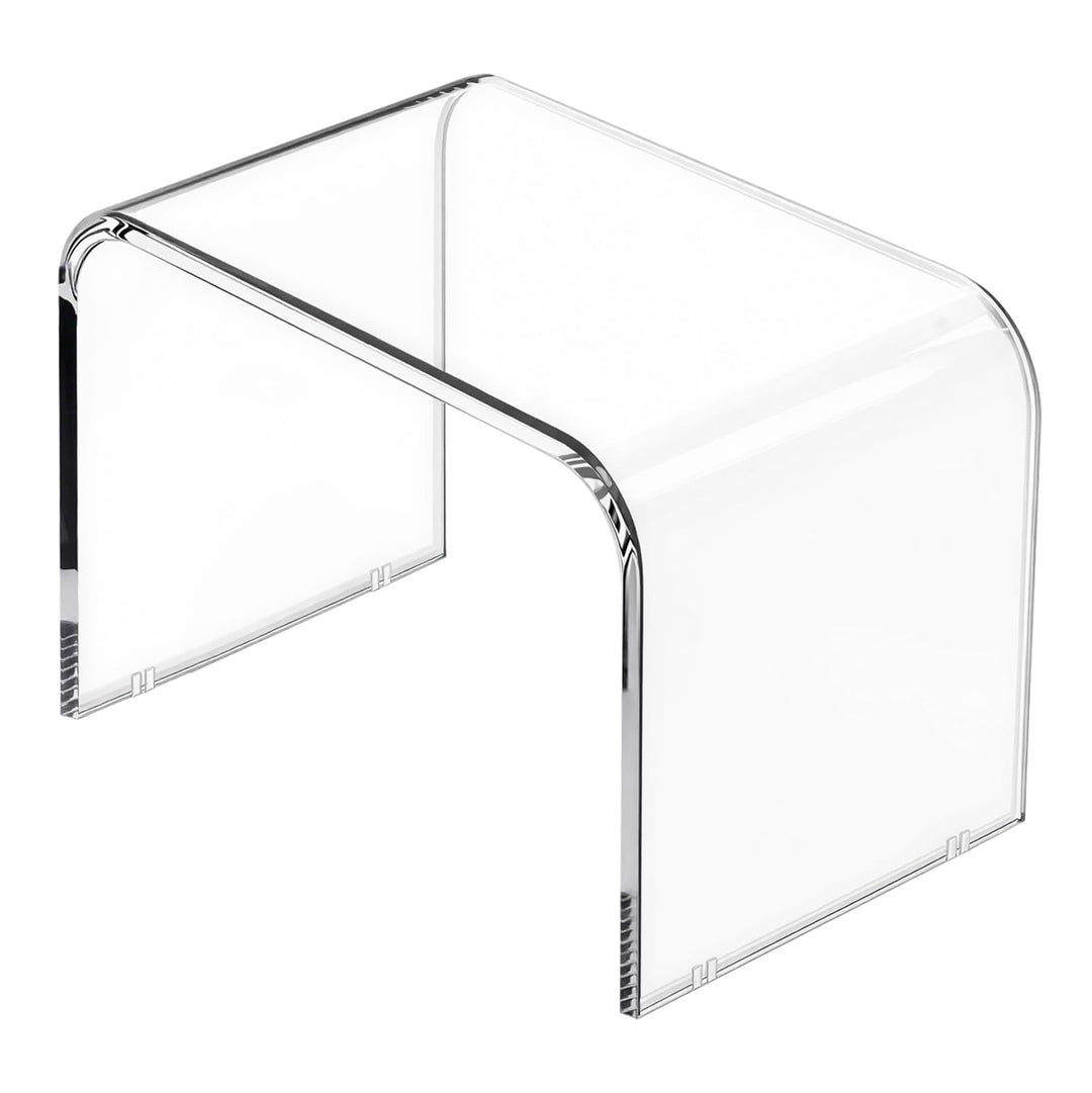 Acryl Tritthocker, Transparenter Fusshocker 32x23x23,5cm Badezimmer Hocker