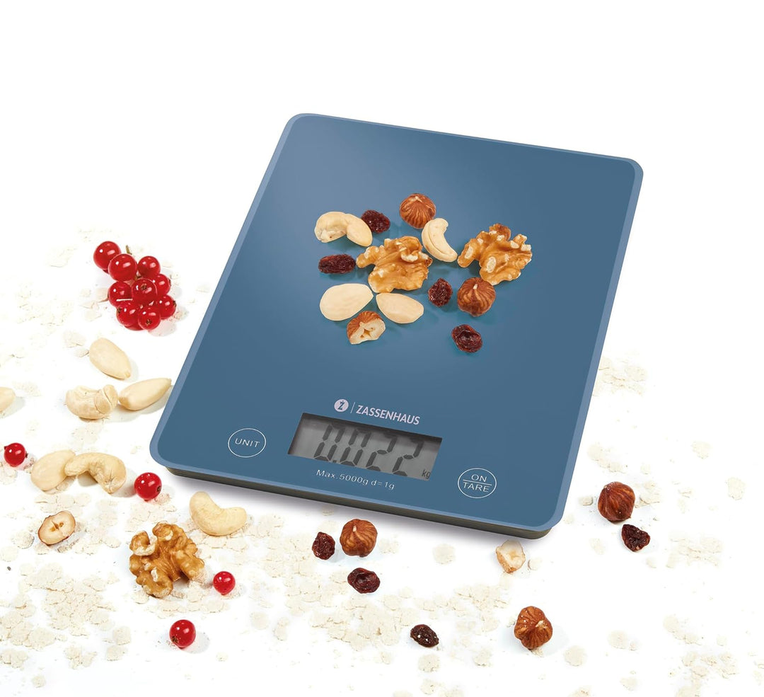ZASSENHAUS Küchenwaage digital BALANCE | Digitalwaage mit max. 5kg in 1g Schritten | Hochwertige Hau