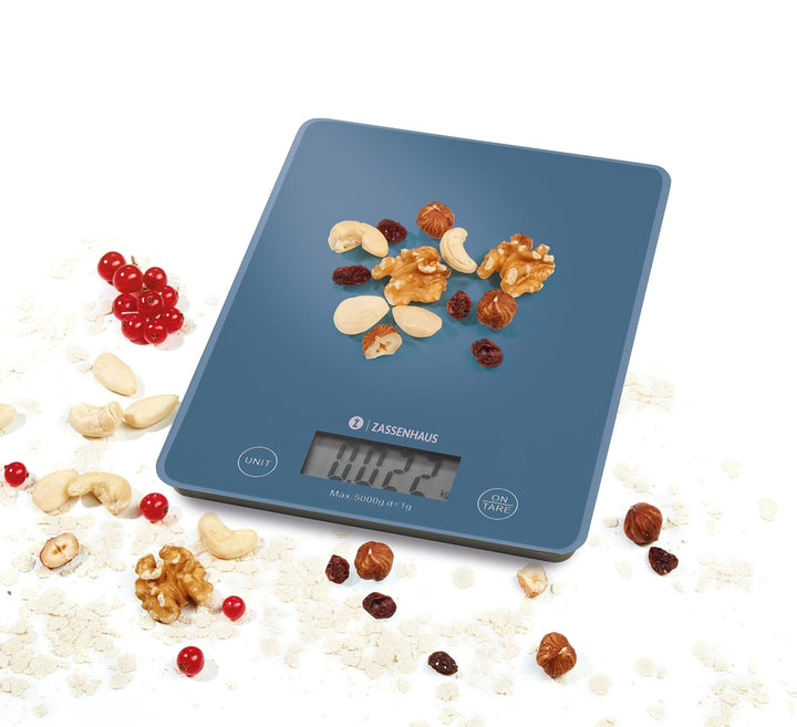 ZASSENHAUS Küchenwaage digital BALANCE | Digitalwaage mit max. 5kg in 1g Schritten | Hochwertige Hau