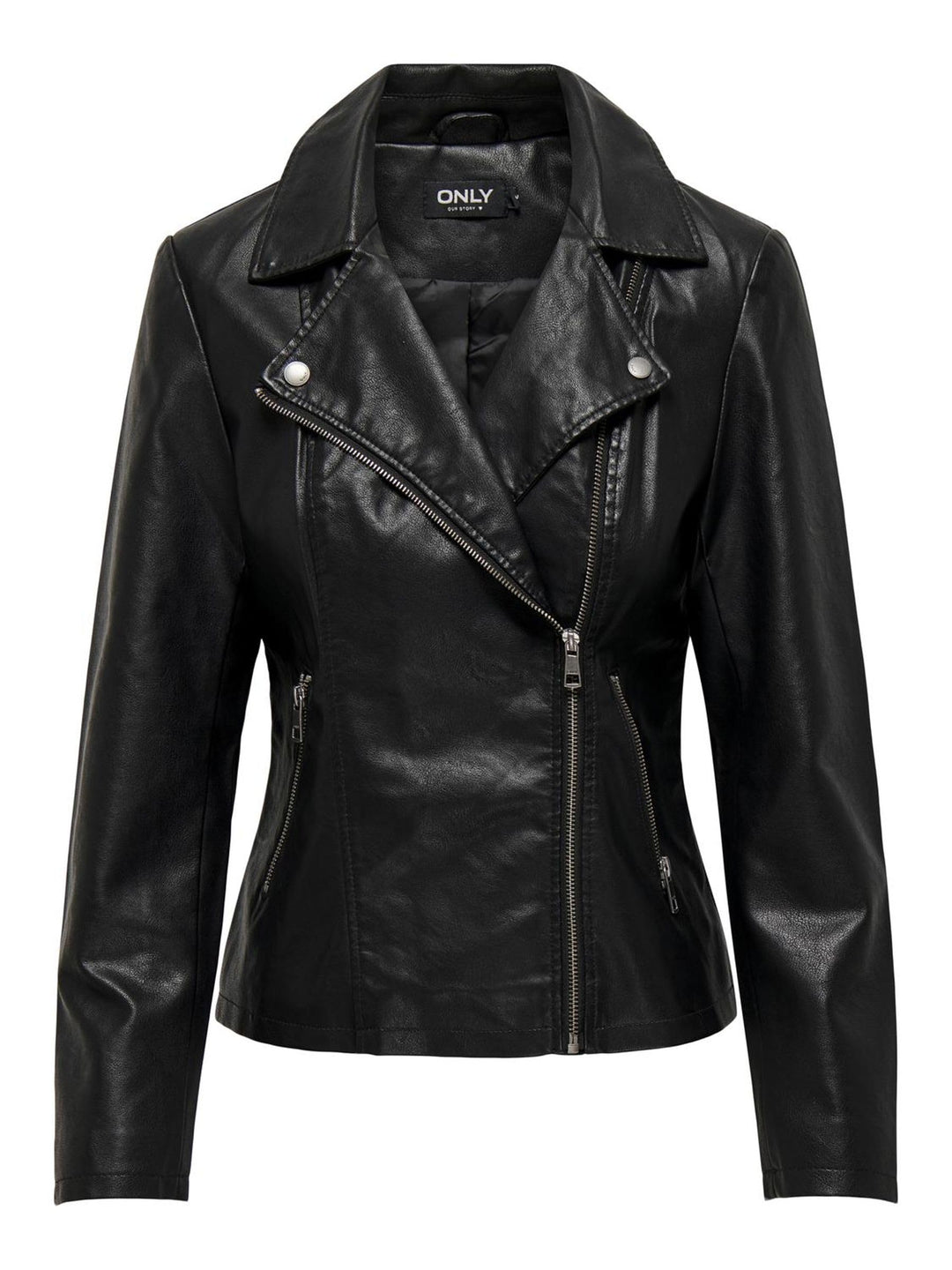 ONLY Female Kunstlederjacke ONLGEMMA Kunstlederjacke 38 Schwarz, 38 Schwarz
