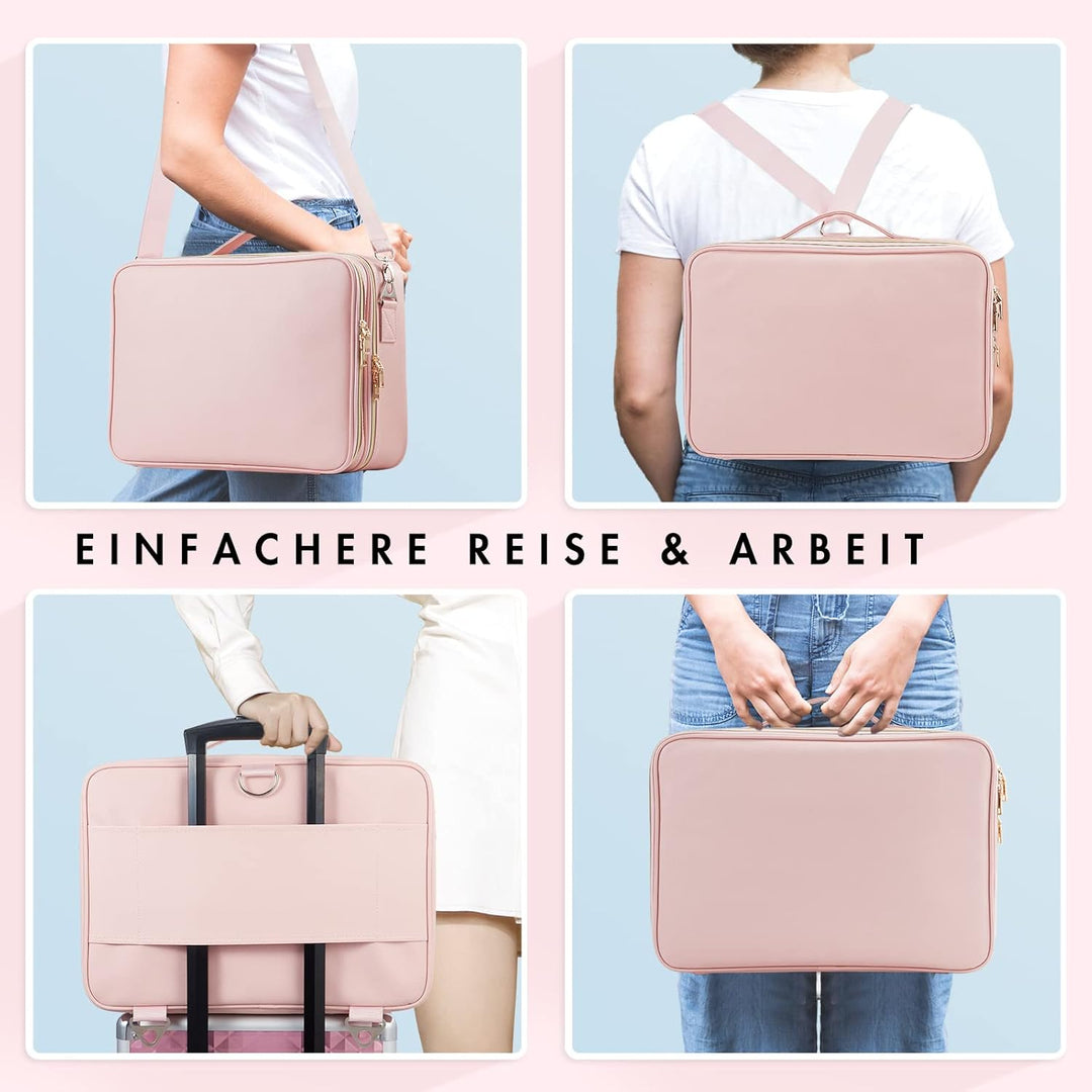 Kosmetiktasche Damen Make up Tasche Gross Make up Koffer Kosmetikkoffer Schminktasche Schminkkoffer