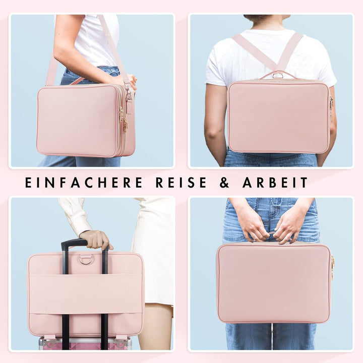 Kosmetiktasche Damen Make up Tasche Gross Make up Koffer Kosmetikkoffer Schminktasche Schminkkoffer