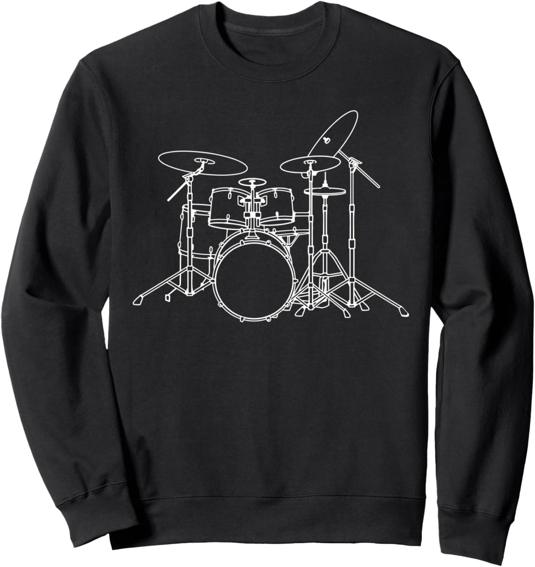 Vintage Drummer - Drumming Drum Kit Sweatshirt