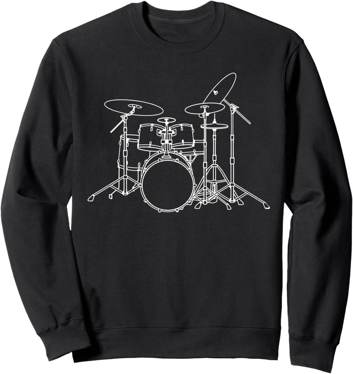 Vintage Drummer - Drumming Drum Kit Sweatshirt