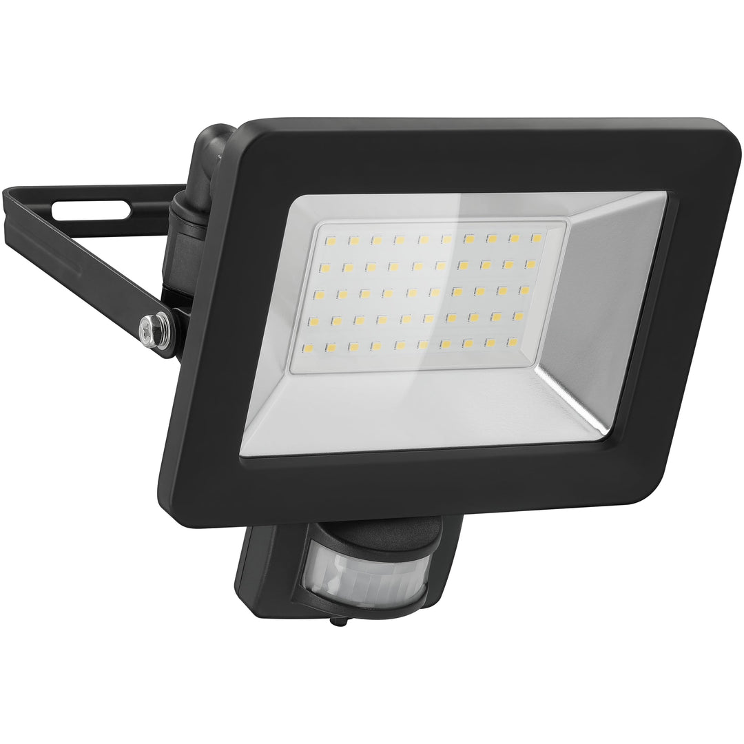 goobay 53883 LED Strahler Bewegungsmelder Aussen 50W / PIR Sensor Aussenstrahler IP44 / Neutralweiss