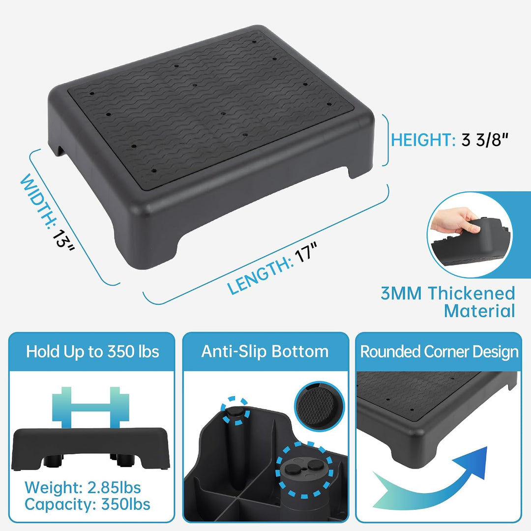 StrongTek Half Step Hocker für Erwachsene und ältere Menschen, Kunststoff Mobility Step, Ergonomisch
