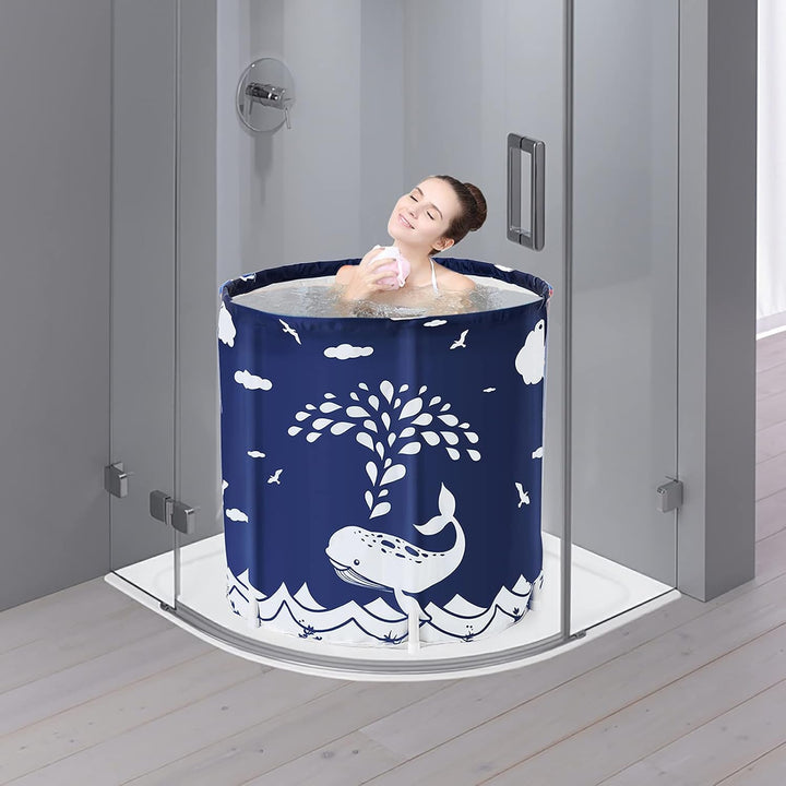 Sinbide 70 x 65 cm Badewanne, Faltbare Badewanne Erwachsene, Tragbare Bathwanne, Familienbadewanne f
