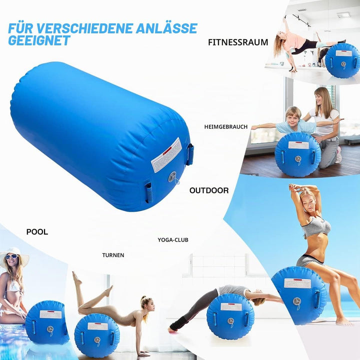 Aufblasbare Air Roll Air Barrel Gymnastik Tumbling Matten, Airspot Gymnastikmatte mit Pumpe, Gymnast