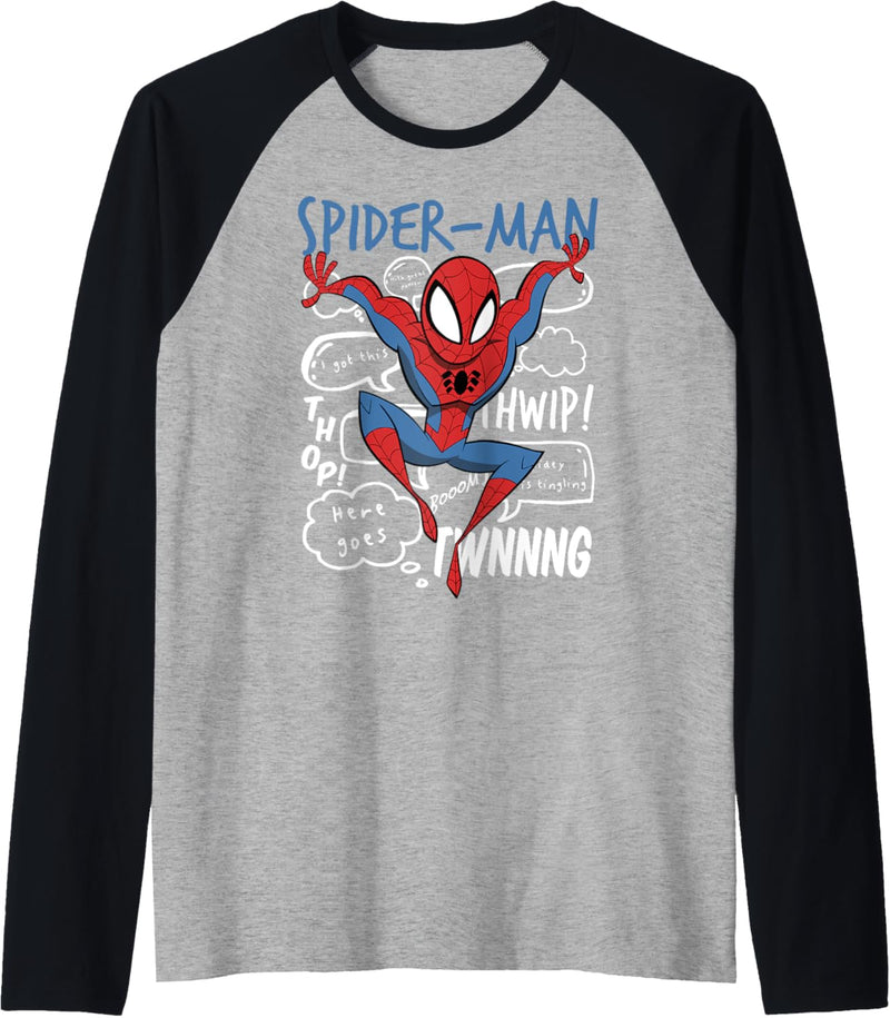Marvel Spider-Man Thought Bubble Doodles Raglan