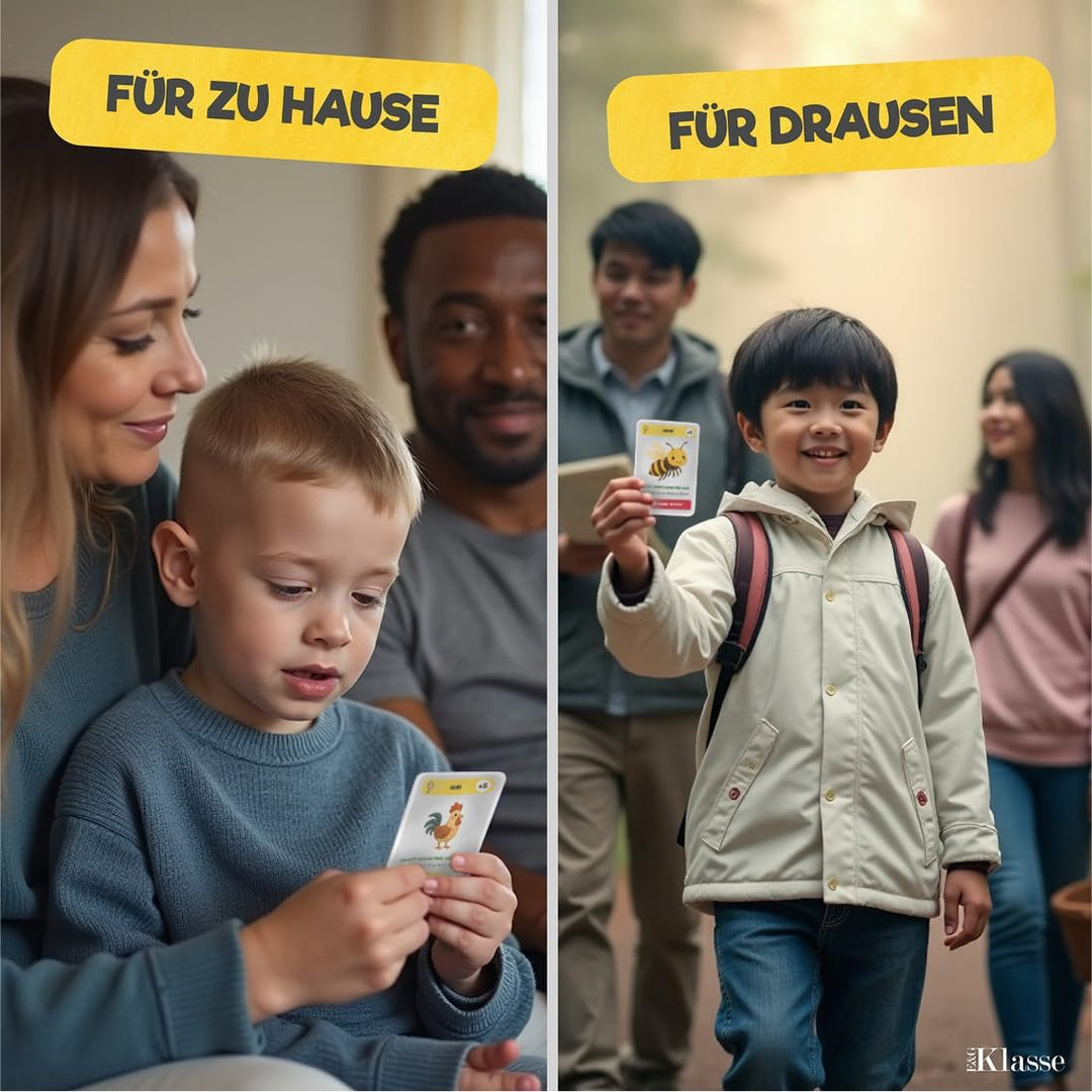 60 Spielkarten Lernkarten Natur Detektive das Spiel für kleine Entdecker Kartenspiel Kinder Kinderga