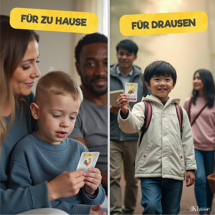 60 Spielkarten Lernkarten Natur Detektive das Spiel für kleine Entdecker Kartenspiel Kinder Kinderga
