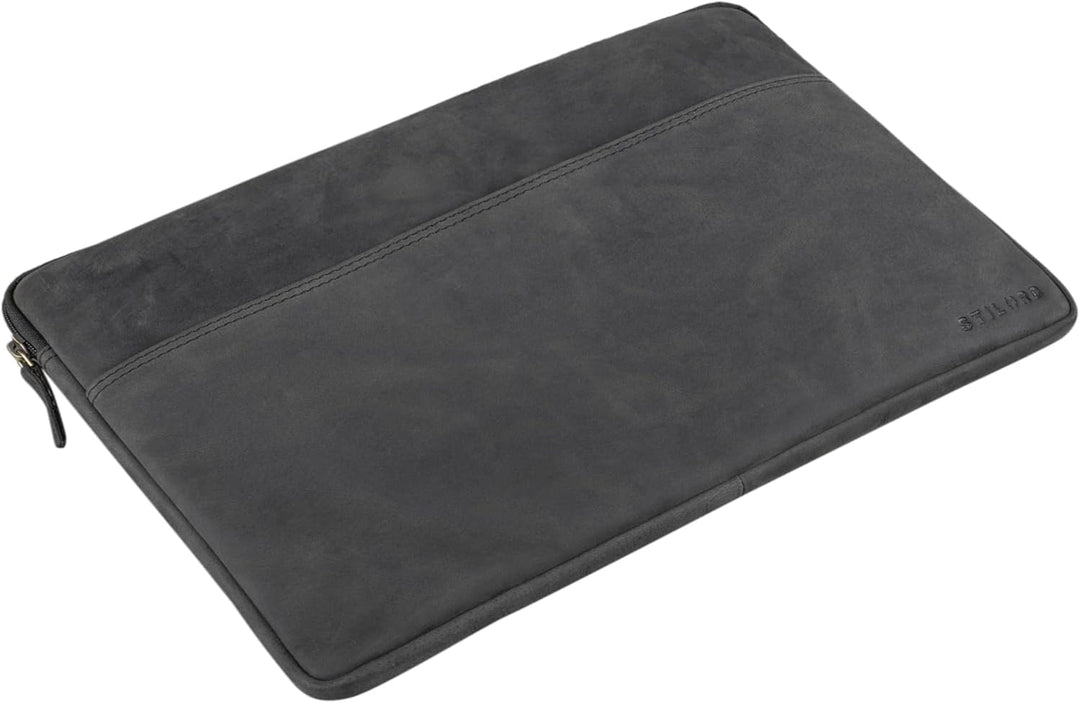 STILORD Murphy Laptoptasche 15.6 Zoll Leder Vintage Sleeve ideal als MacBooktasche 16 Zoll Laptop Hü