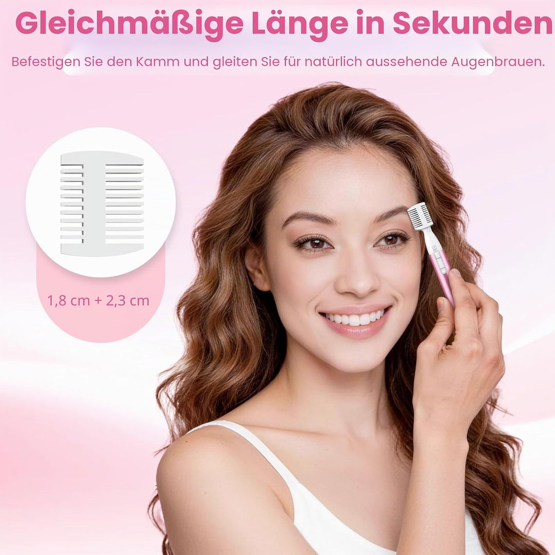 Augenbrauen-Trimmer batteriebetrieben, Präzisions-Augenbrauenrasierer für Damen, Elektrischer Gesich