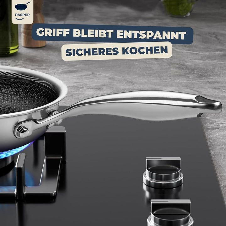 Bratpfanne Ø 20 cm – PFAS-, PTFE- und PFOA-frei –Induktion, Elektro, Keramik, Gas & Backofen – Edels