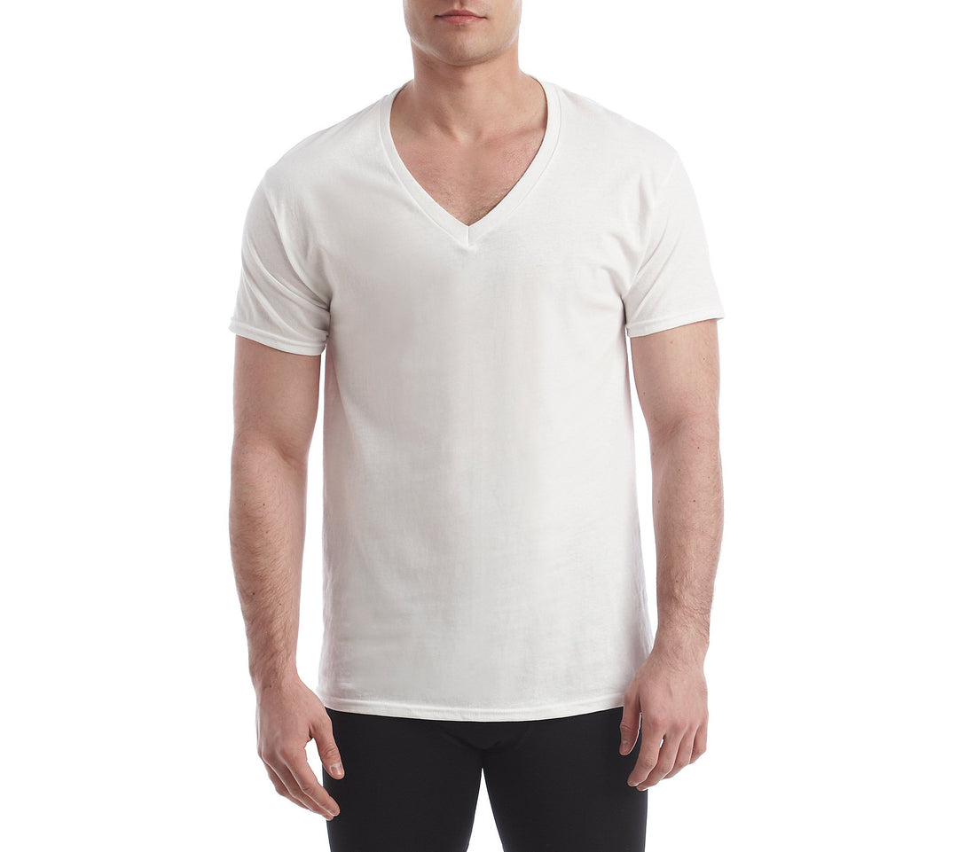 Hanes Ultimate FreshIQ Herren-Hemd, V-Ausschnitt, 4er-Pack S Weiss, S Weiss
