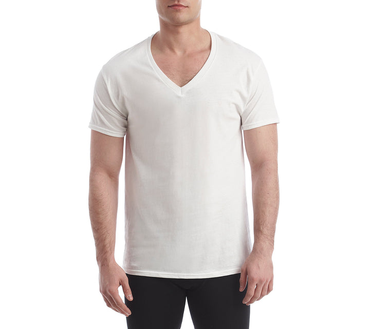 Hanes Ultimate FreshIQ Herren-Hemd, V-Ausschnitt, 4er-Pack S Weiss, S Weiss