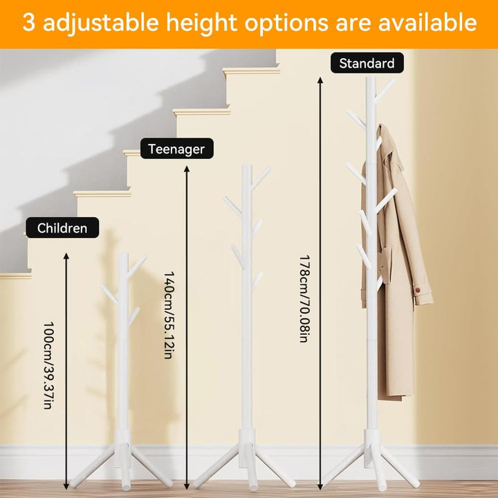Kleiderständer Stehend Weiss holz Stehender Garderobenständer Clothes Rack Massivholz Jackenständer