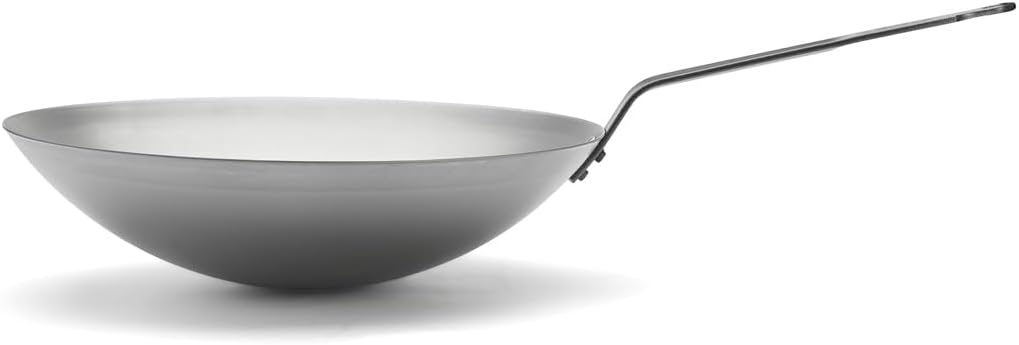 De Buyer - Wok CARBONE PLUS aus Eisenstahl - 35 cm Durchmesser - 5114.35 Single, Single
