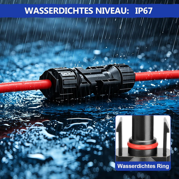 Solar Crimpzange Werkzeug Set für 2.5/4/6mm² PV Kabel,10 Paar Kabelstecker, 10 Paar Männlich/Weiblic