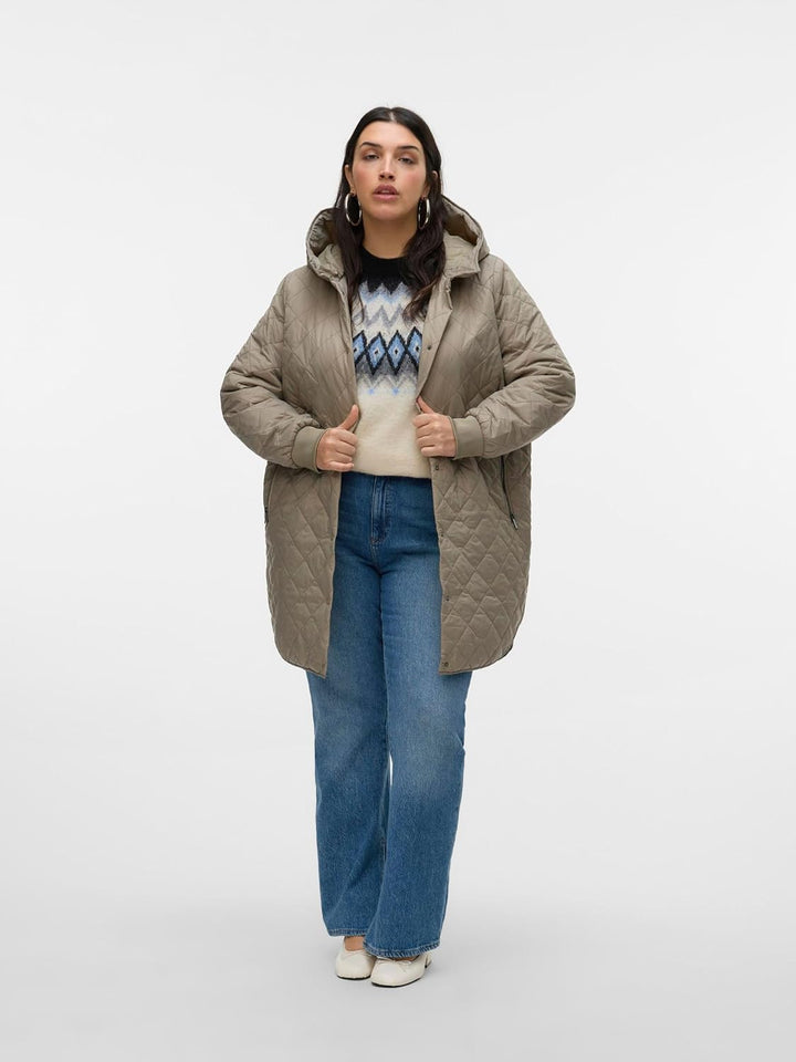 VERO MODA Female Mantel VMHAYLE Steppjacke, XS Grau / Laurel Oak