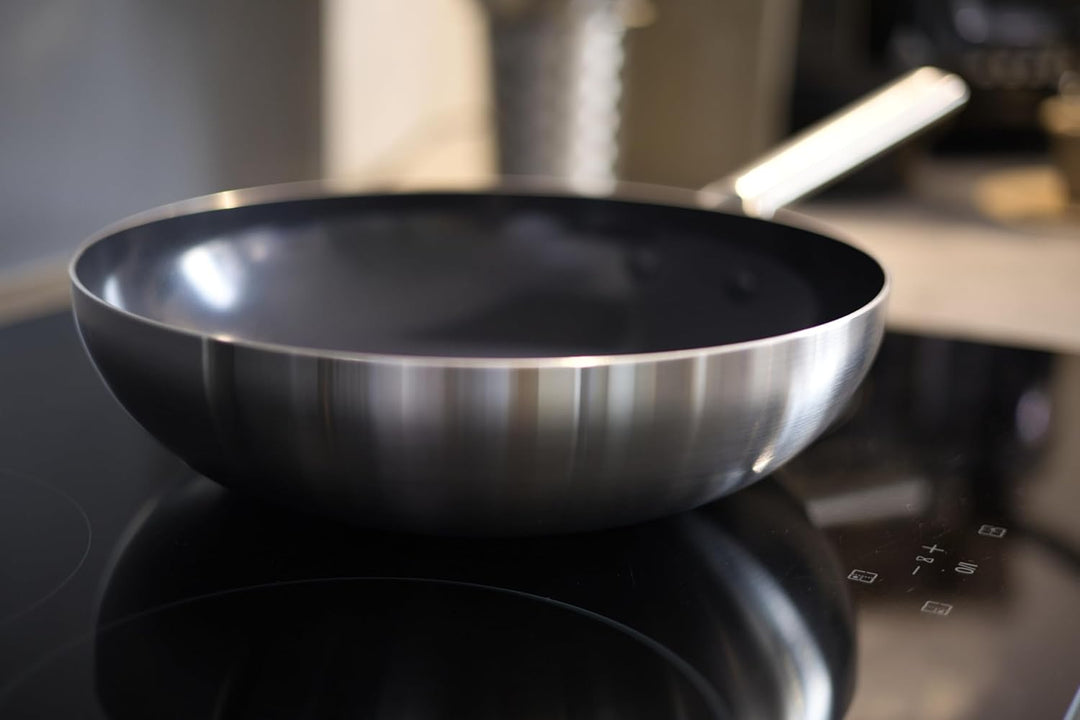 Royal Van Kempen & Begeer 28 cm Wok Backofenfest Keramikbeschichtung mit Glasdeckel Stahl