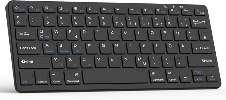 TQQ Bluetooth Tastatur, iPad Tastatur, Deutsches Layout QWERTZ, Mini Wireless Keyboard für iPad 10 G