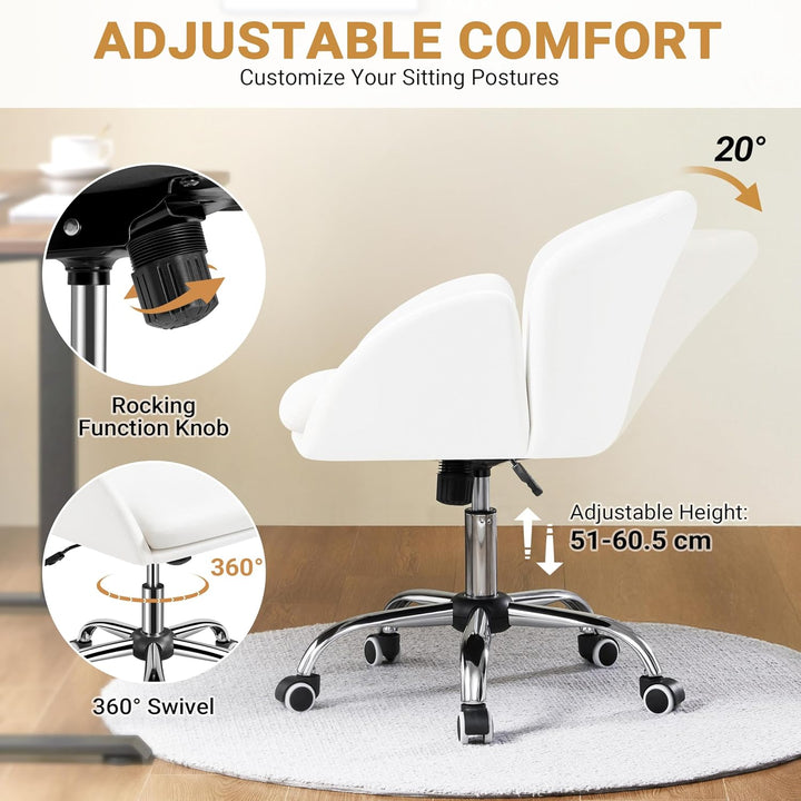 Yaheetech Schreibtischstuhl Ergonomisch Bürostuhl bis 136 kg Belastbar, Drehstuhl Höhenverstellbar C