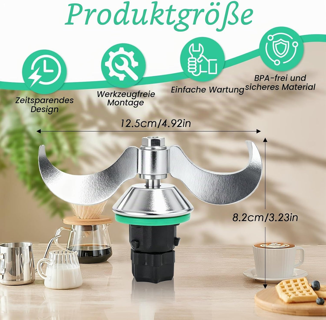Teigmesser für Thermomix TM6 TM5, Edelstahl Hörnchenmesser &amp; Reinigungsbürste, Ersatzteile Kompatibe