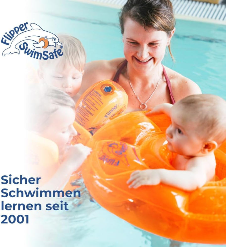 Flipper SwimSafe 1040 - Schwimmsitz für Babys ab 3 Monaten, Schwimmhilfe mit 3 Luftkammern und ohne