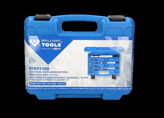BRILLIANT TOOLS BT641100 Universal-Kupplungszentrierwerkzeug-Satz | 11-tlg. [Powered by KS TOOLS]