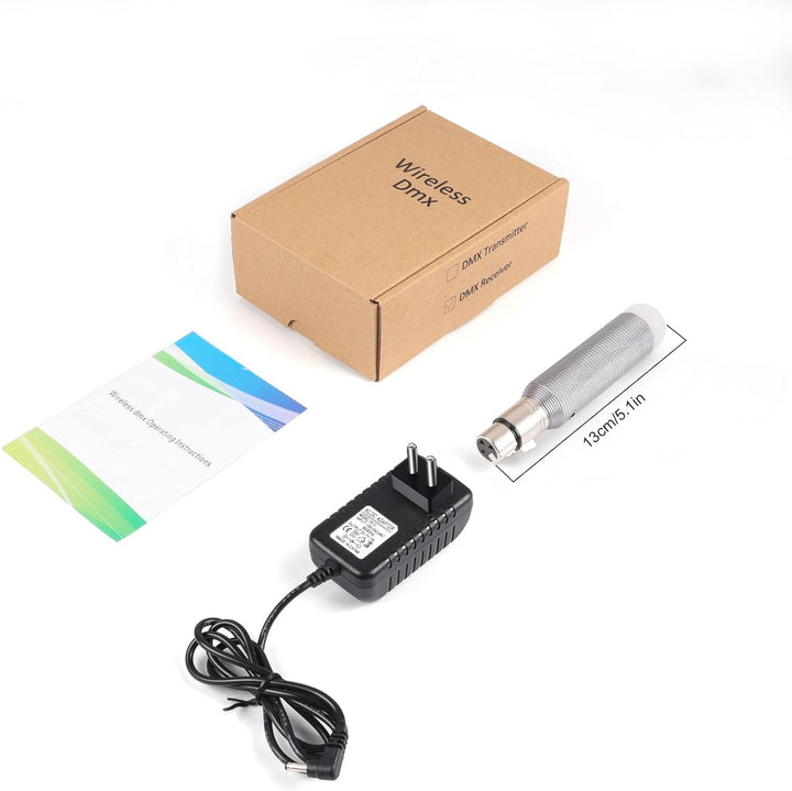 Wireless DMX, Kabelloser DMX512-Empfänger mit integriertem Akku, verwendet mit DMX Controller, für M