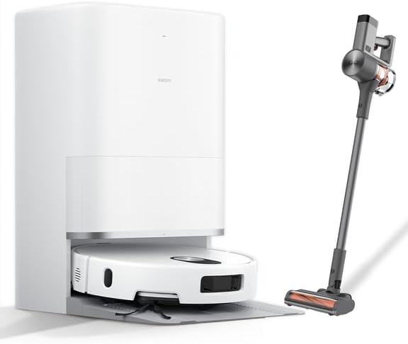 XIAOMI Robot Vacuum 5 Saugroboter - mit Wischfunktion & Selbstreinigender Station - 20.000Pa Saugkra