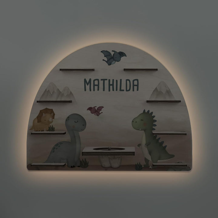 hellomini Personalisiertes Tonie Regal Jungen - Toniebox Regal mit Wunschnamen fürs Kinderzimmer - R