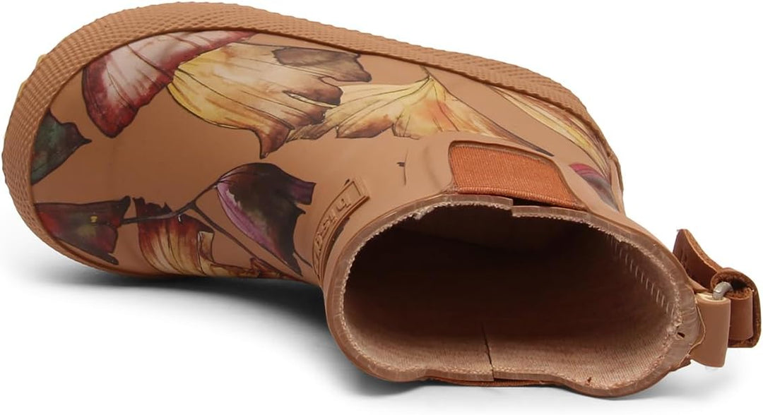 Bisgaard Unisex Kinder Baby Rubber Rain Boot 20 EU Camel Flowers, 20 EU Camel Flowers