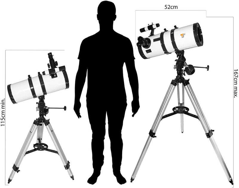 TS-Optics Teleskop Spiegelteleskop 150/1400 EQ3-1 Komplettset, Megastar1550