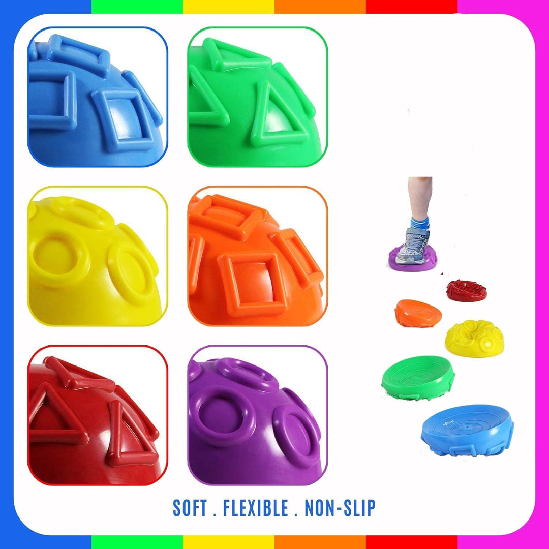 Yes4All Balance Igel 6X Set Balance Pods; Balance-Igel Ø 16 cm; Balance-Halbball in drei Formen für