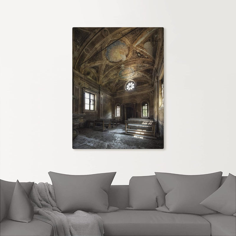 ARTland Leinwandbilder Wandbild Bild auf Leinwand 45x60 cm Lost Places Ruine Kirche Verlassene Orte