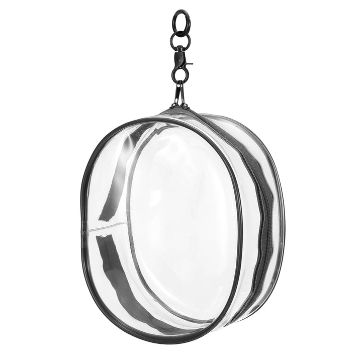 QUARKZMAN Transparent Schlüsselanhänger Figuren Display Tasche 15,5x8x18,5cm PVC Ovale Tragbare Pupp