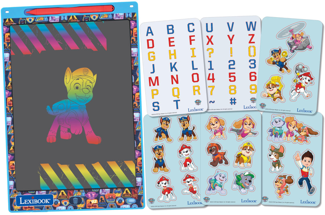 Lexibook, Paw Patrol Magic Slate, Kunst- und Bastelspielzeug für Mädchen und Jungen, A4-Format mit m
