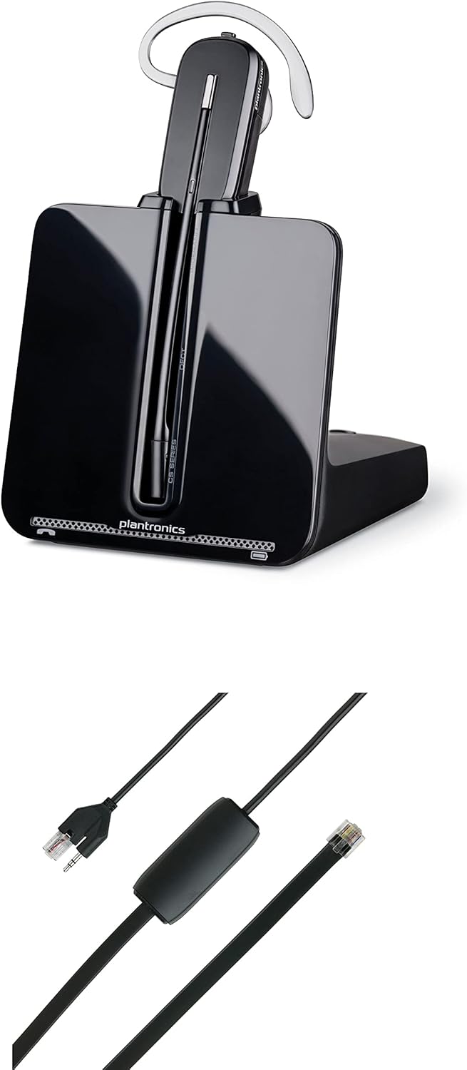 Plantronics CS540 Kabelloses DECT-Headset mit APS-11- Einohr (Mono), veränderbar (3 Tragevarianten)