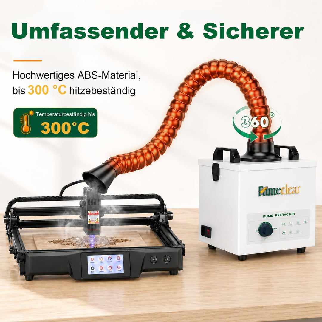 FumeClear FC-100A Lötrauchabsaugung Leistungsstarke 200 to 260m³/h Absaugung, Lötrauchabsorber, gerä