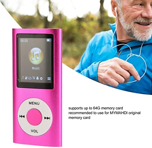 MP3-Player mit Bluetooth, Musik-Player mit Integriertem HD-Lautsprecher, 1,8-Zoll-LCD-Bildschirm, Hi