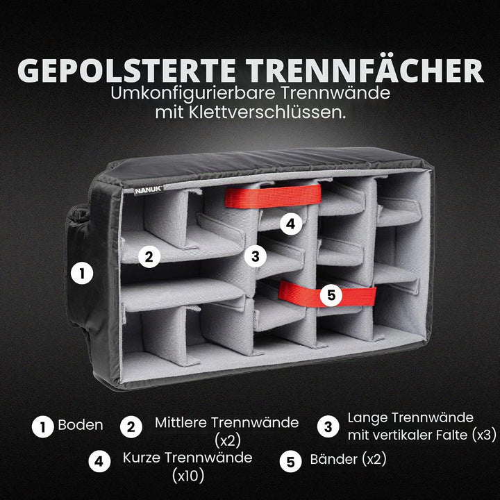 Nanuk 935 Wasserdichter Hartschalenkoffer Mit Gepolsterten Trennwänden und Organizer für Deckel - Ol